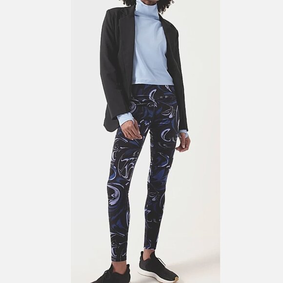 XS - ATHLETA - Elation Velvet Tight Blue Black Leggings NEW $109 msrp - Picture 8 of 9